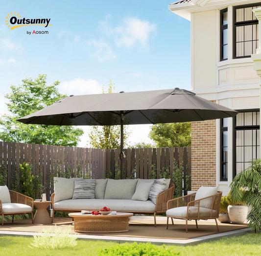 15-FT Double-Sided Patio Umbrella