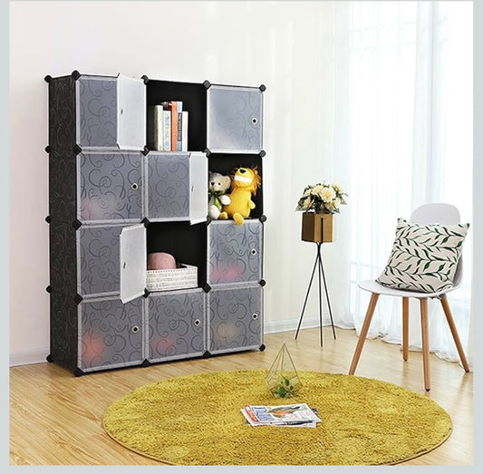 12-Cube Modular Wardrobe Storage Organizer