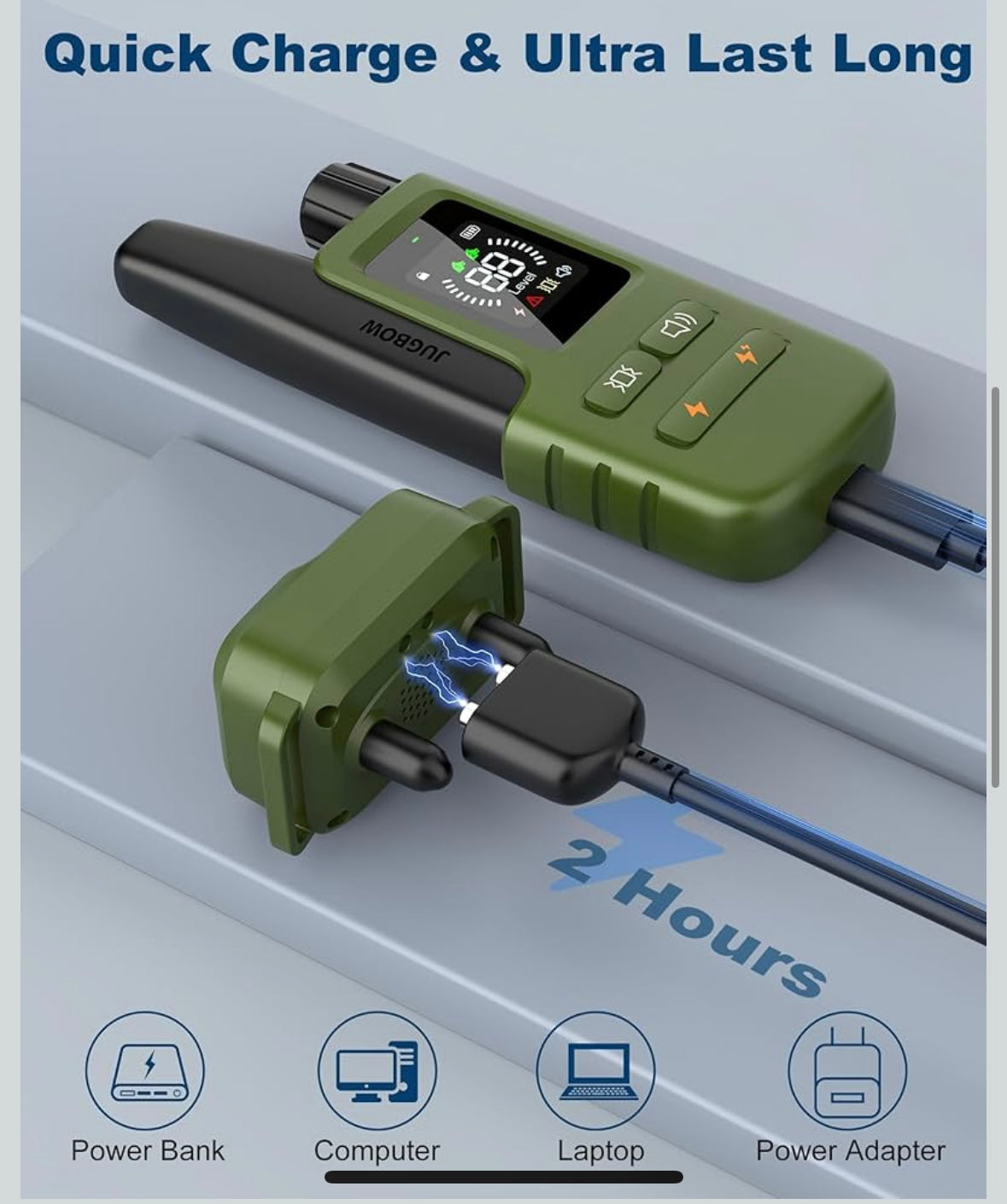 Jugbow Dog Training Collar – 4 Safe Training Modes | 3300 FT Range | Waterproof & Rechargeable