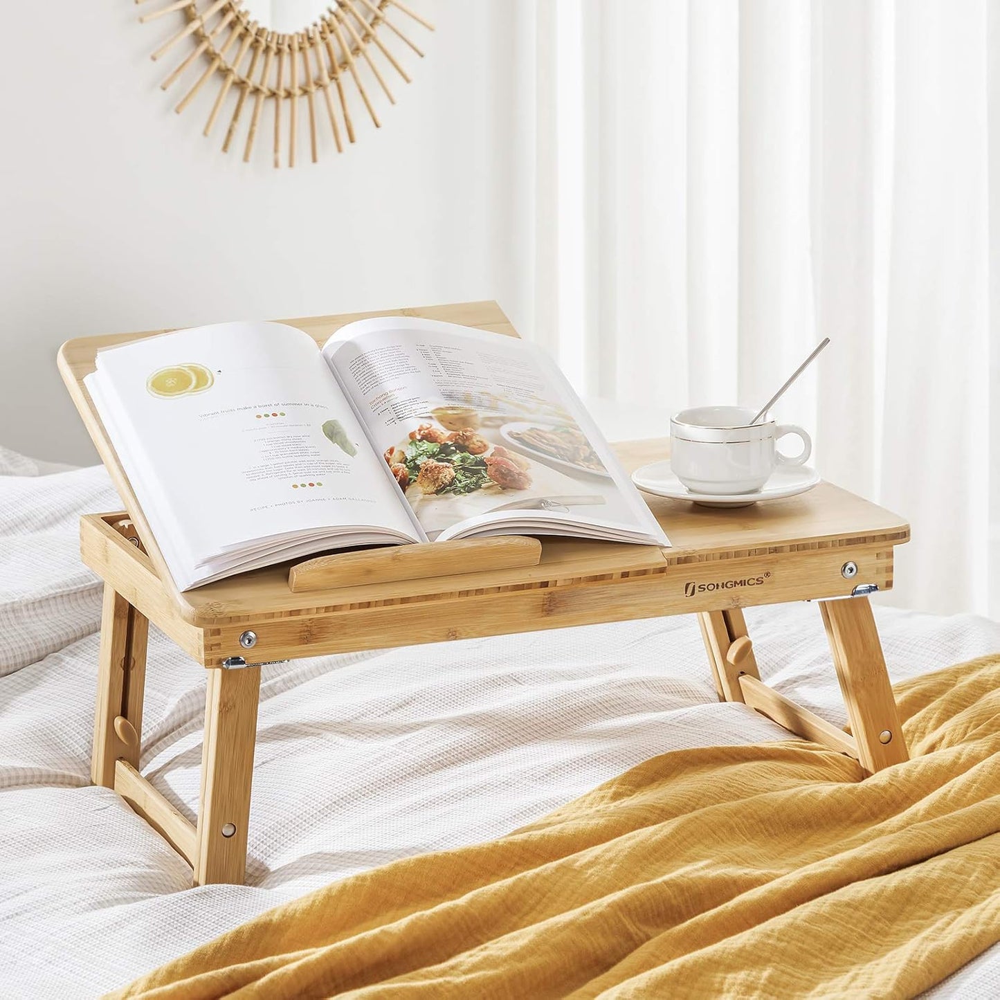 Adjustable Bamboo Lap Desk with Drawer