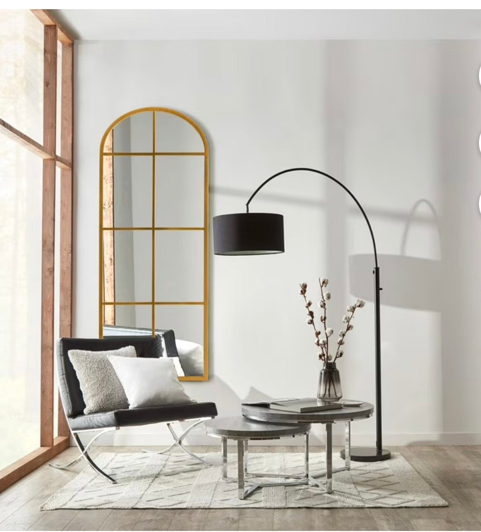 Arched Full-Length Metal Framed Mirror