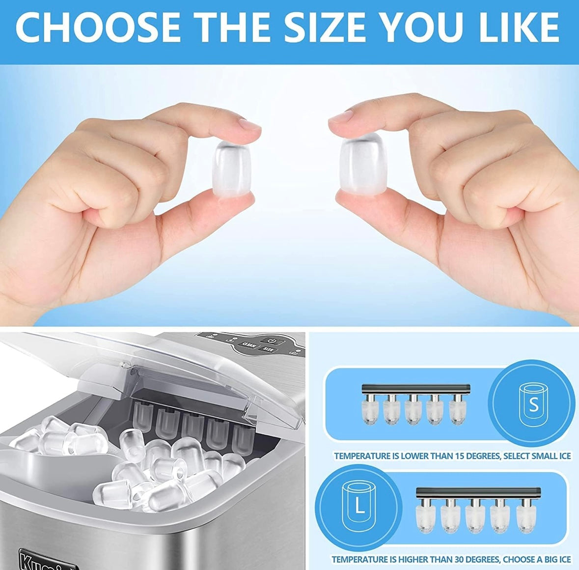 KUMIO ICM-1508 Portable Countertop Ice Maker – 40 % Off Amazon Price!