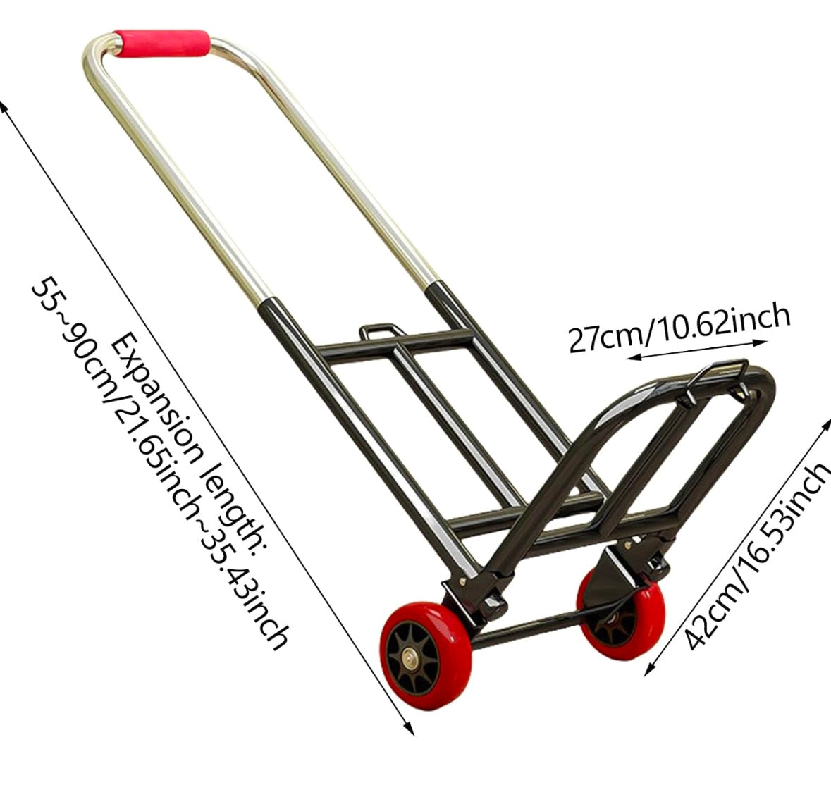 Foldable Portable Hand Cart – Heavy-Duty Aluminum Utility Cart