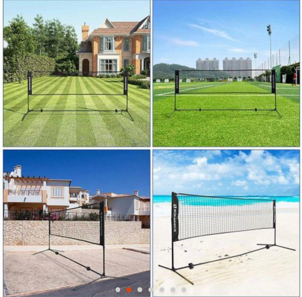 Portable Adjustable Badminton Net Set – Multi-Sport Outdoor Game