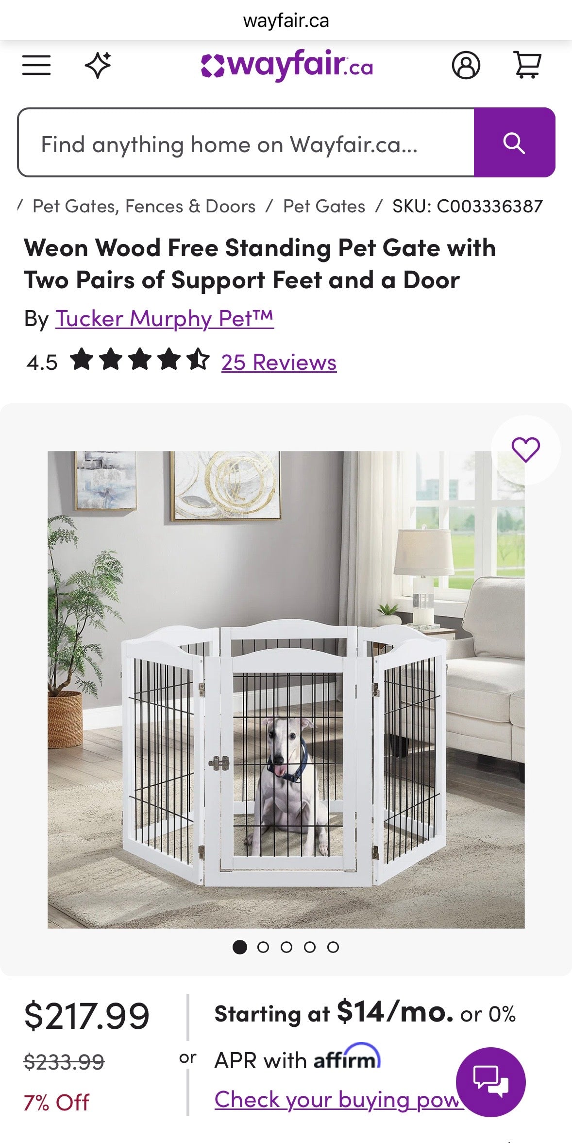 Extra-Wide 6-Panel Freestanding Pet Gate & Playpen