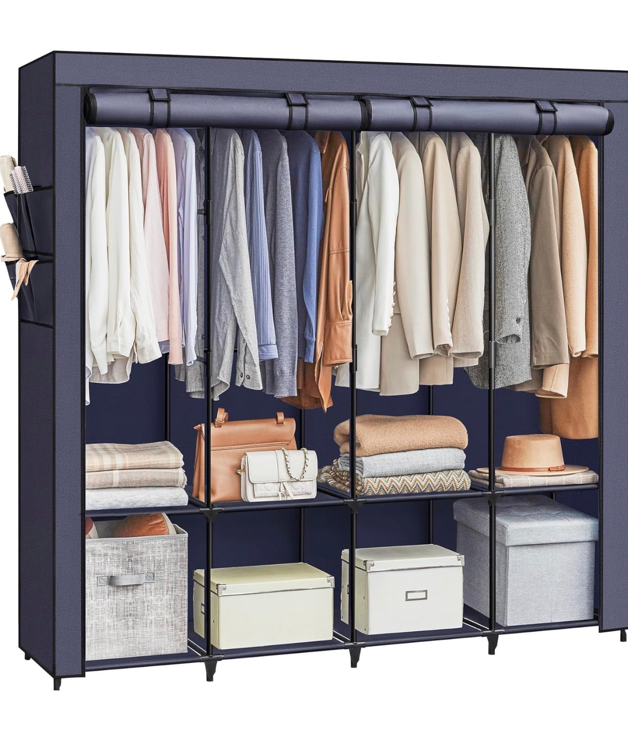SONGMICS 4-Tier Portable Closet Organizer