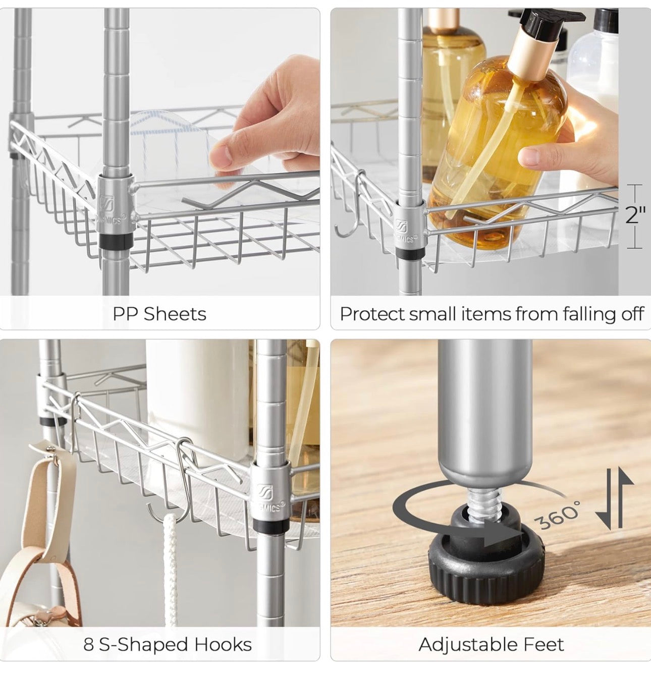 SONGMICS 5-Tier Adjustable Metal Storage Shelf