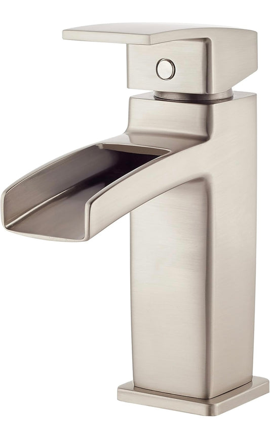 EW – Pfister Nickel Deck Mount Bathroom Faucet – All-Metal Design with Valve & Drain Assembly
