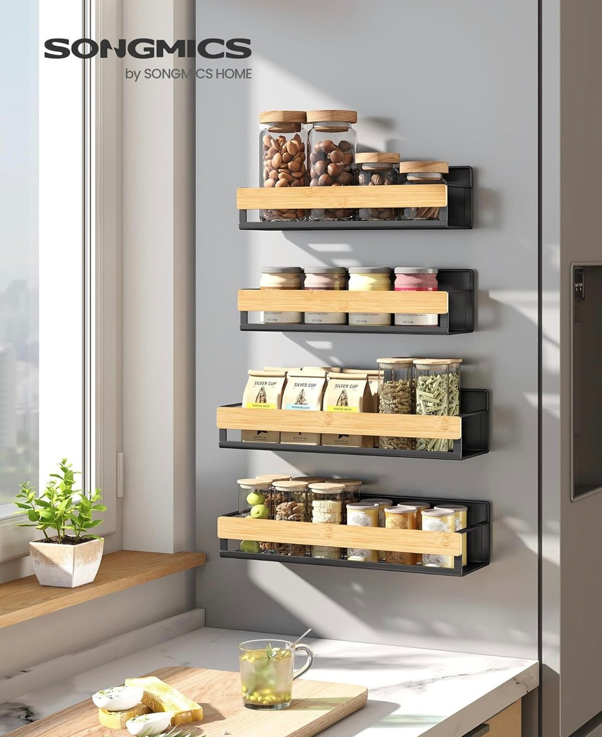 Magnetic Spice Rack Set (4-Piece)