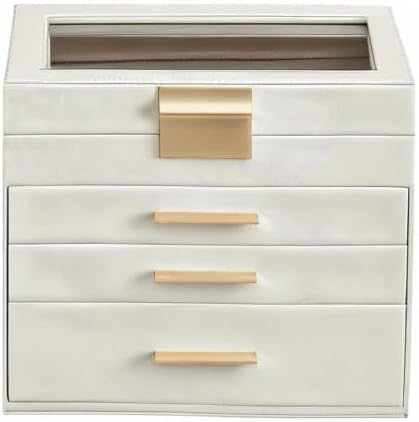 SONGMICS GISELLA Jewelry Box – Cloud White & Gold