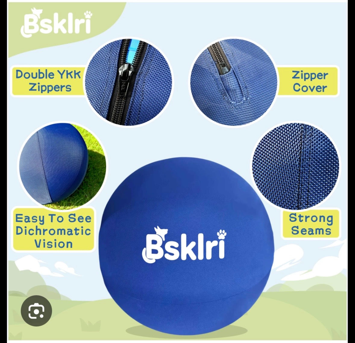 Bsklri Inflatable Herding Ball for Dogs