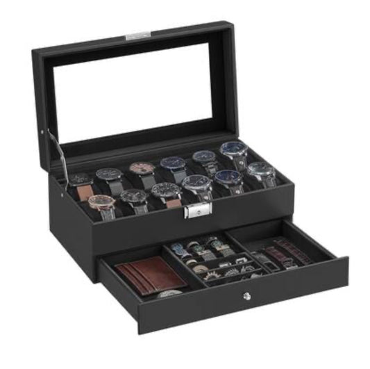 12-Slot Watch Box Organizer