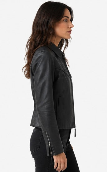 Women’s Tailored Leather Jacket - S