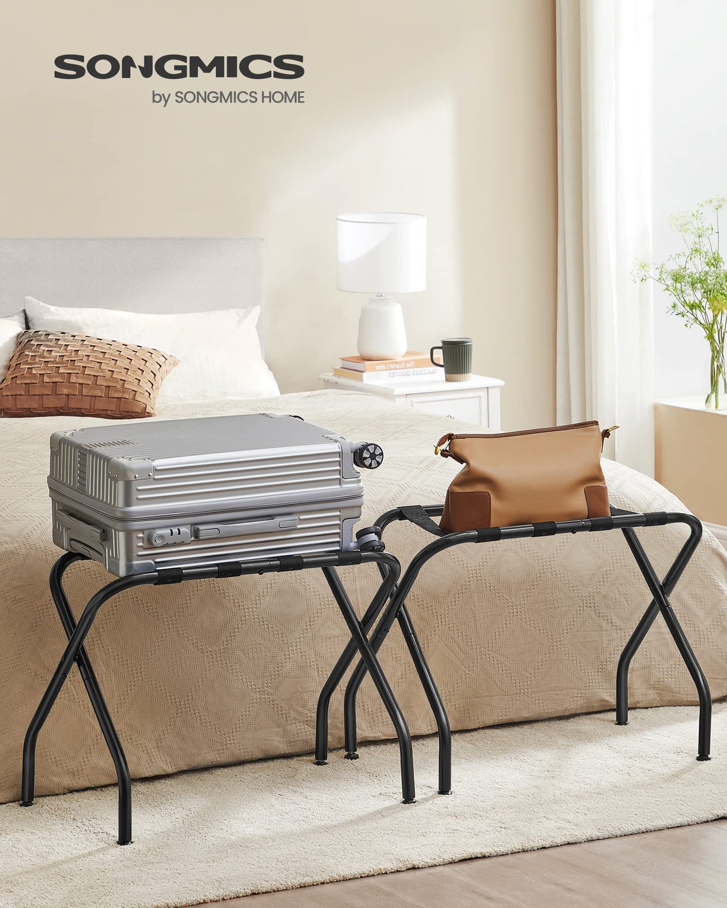 SONGMICS Foldable Luggage Racks – Set of 2
