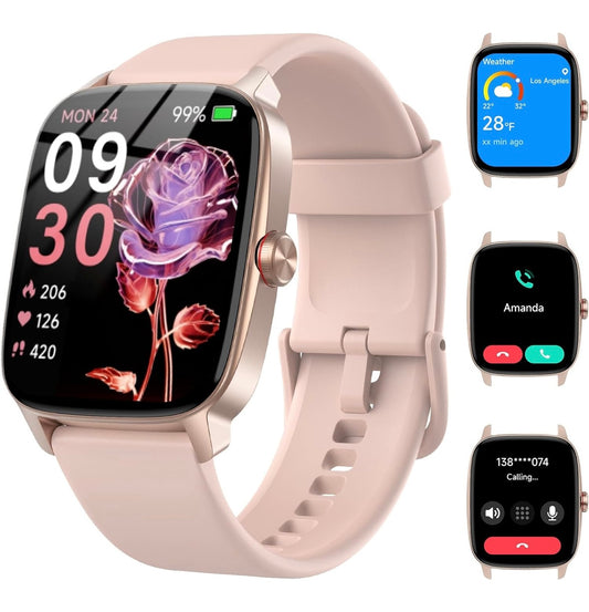 KIBFLE Bluetooth 5.3 Smart Watch with AI Voice & Fitness Tracking – Now Only $25