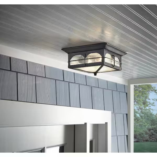 Home Decorators Collection Brimfield 2-Light Outdoor Flush Mount