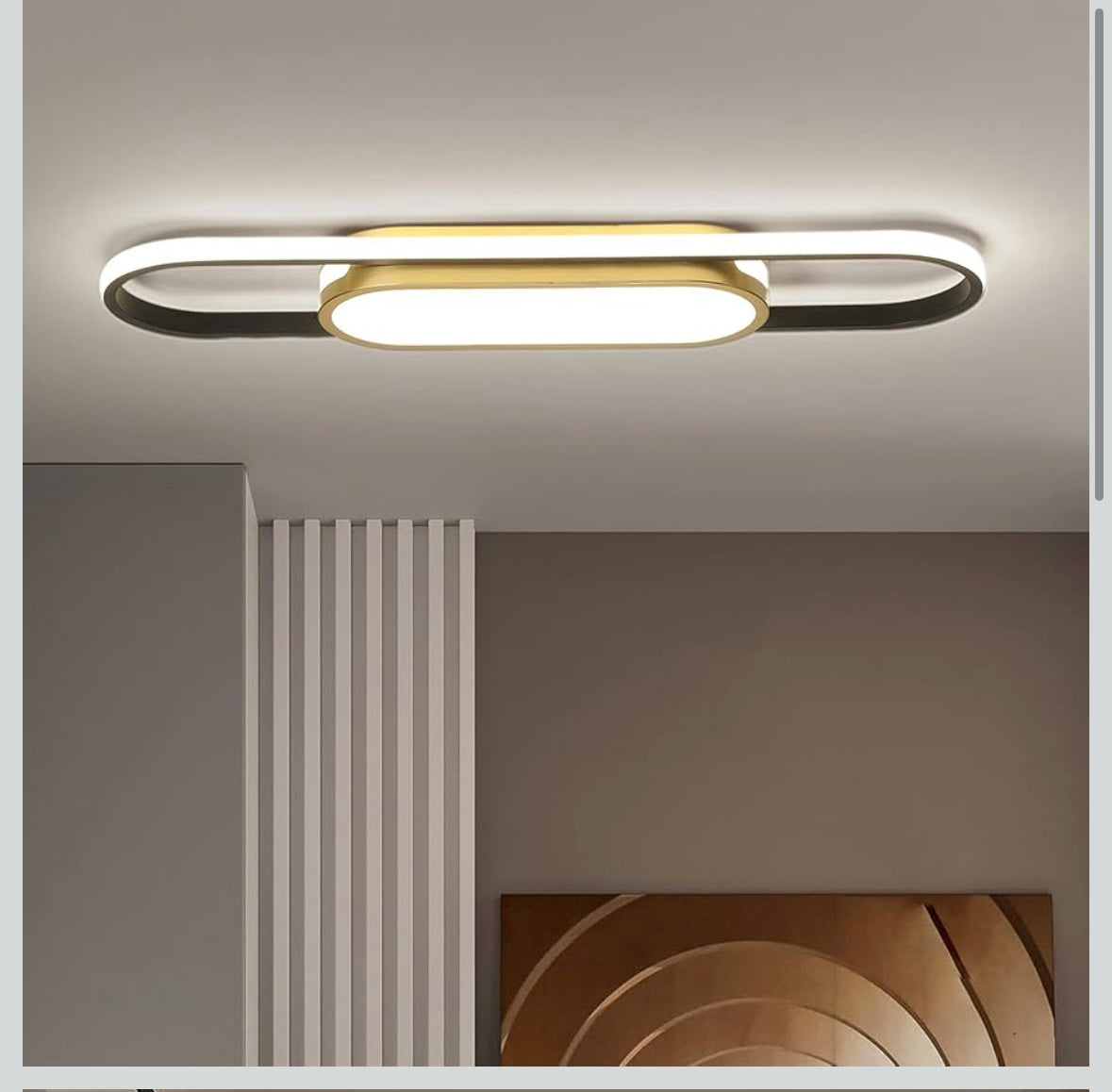 Tioolo White + Gold Modern LED Ceiling Light – 40 % Off Amazon Price!
