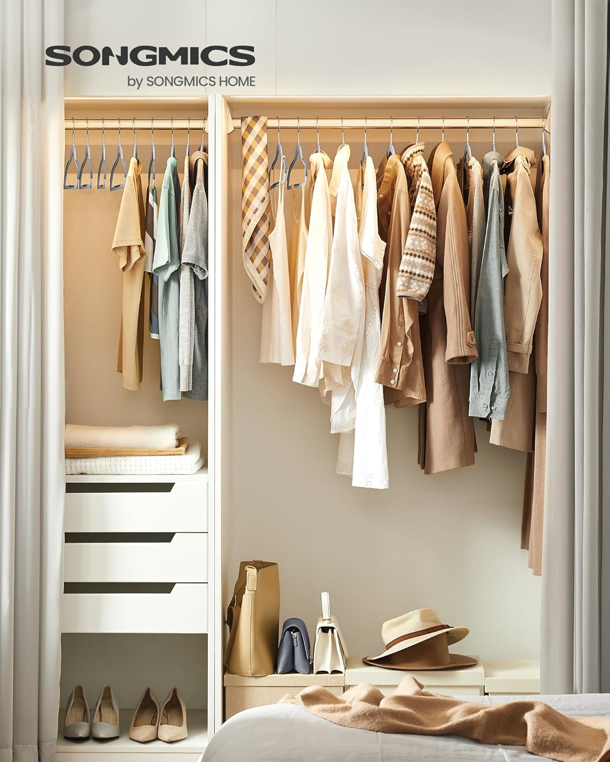 SONGMICS Non-Slip Slim Hangers – 50 Pack