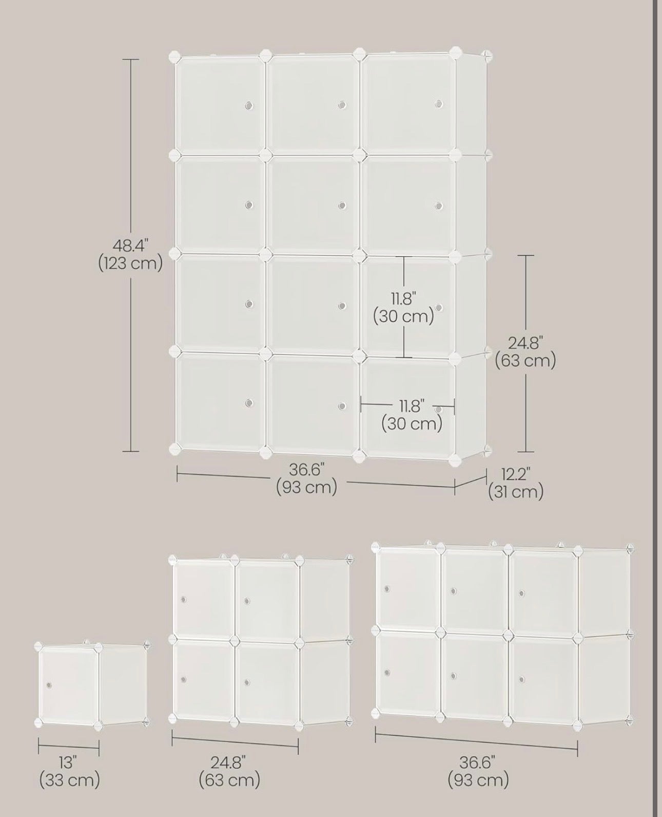 SONGMICS 9-Cube Modular Storage Organizer