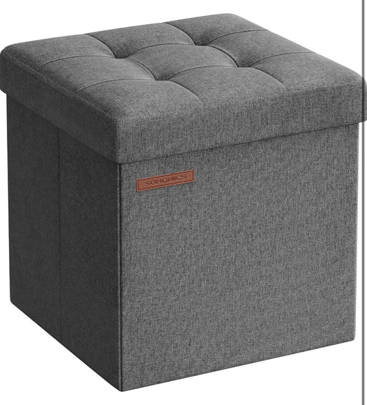 SONGMICS Foldable Storage Ottoman