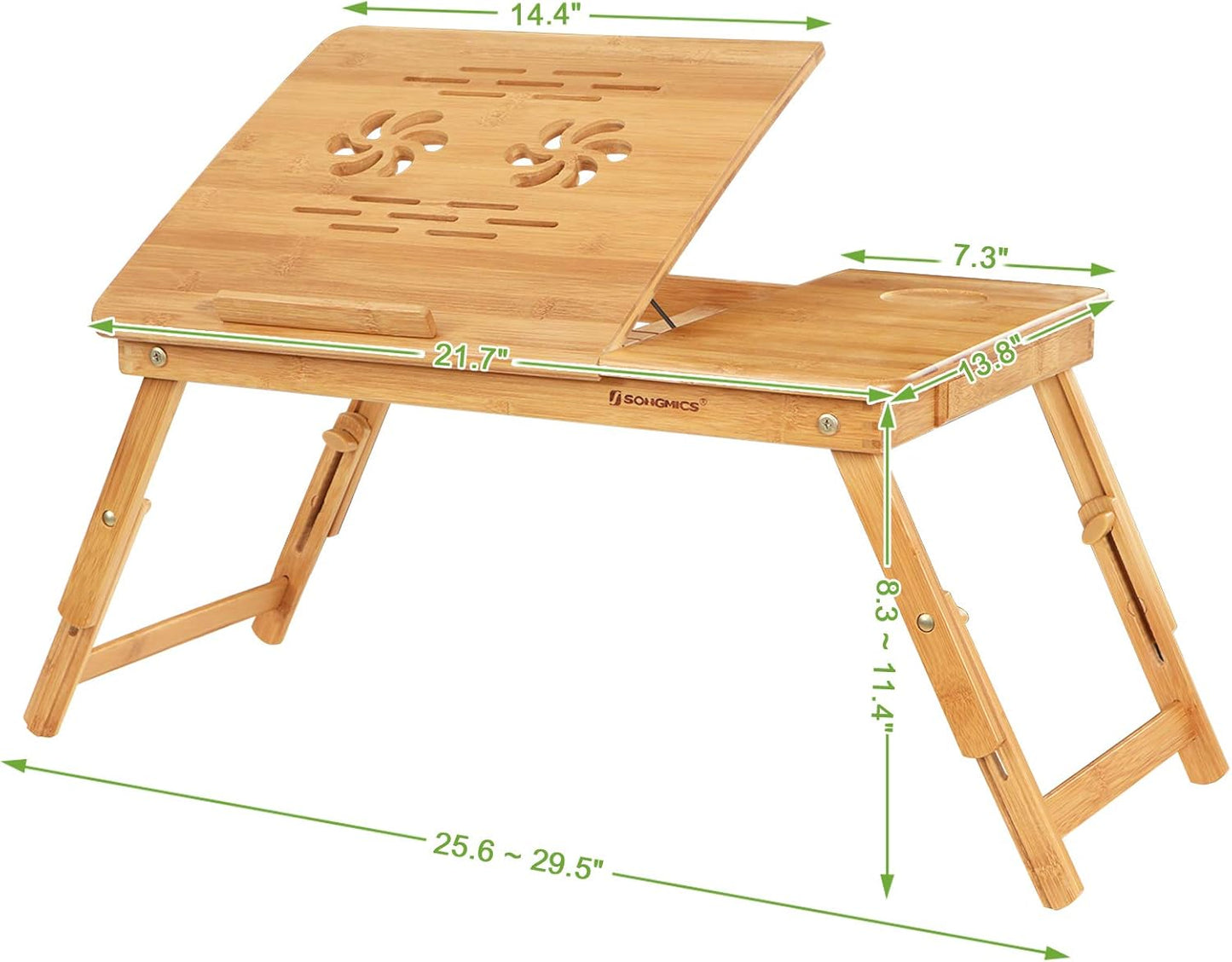 Adjustable Bamboo Lap Desk with Drawer