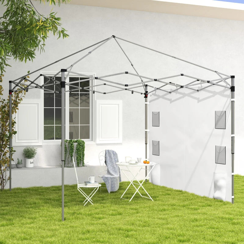 Outsunny 10×10 FT Pop-Up Canopy Sidewall with 4 Storage Bags