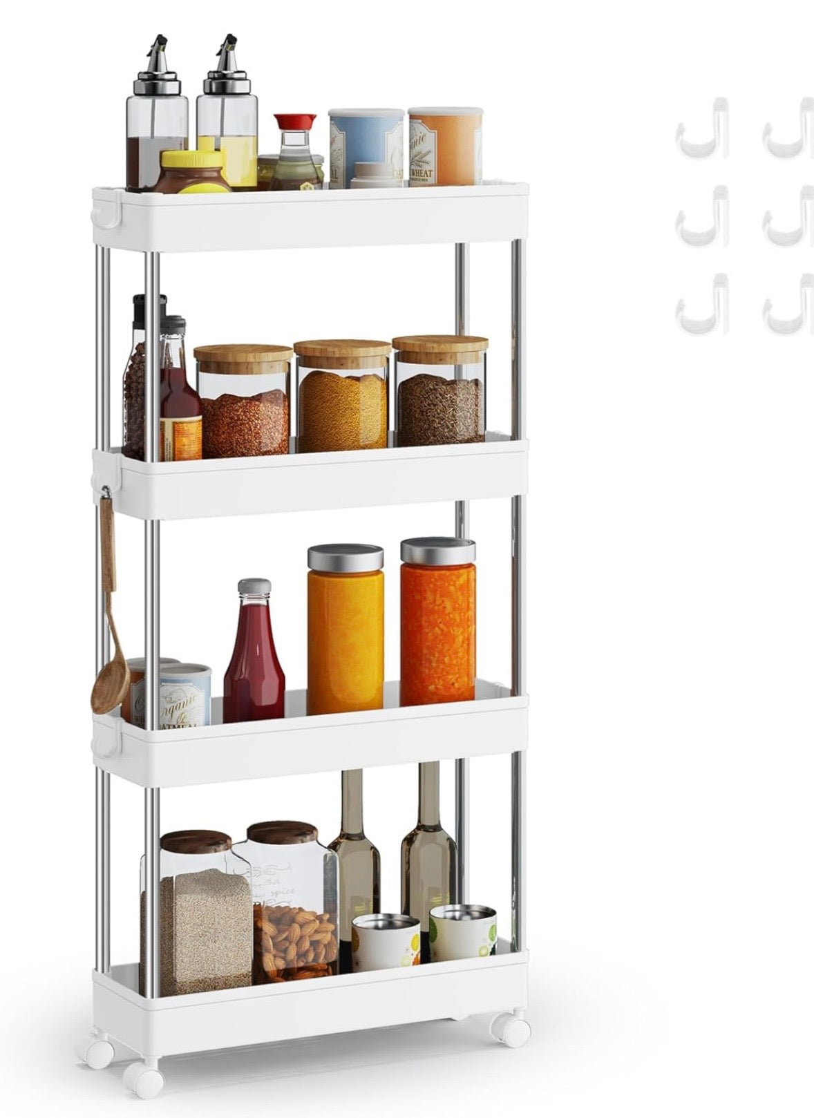 SONGMICS Slim Rolling Storage Trolley