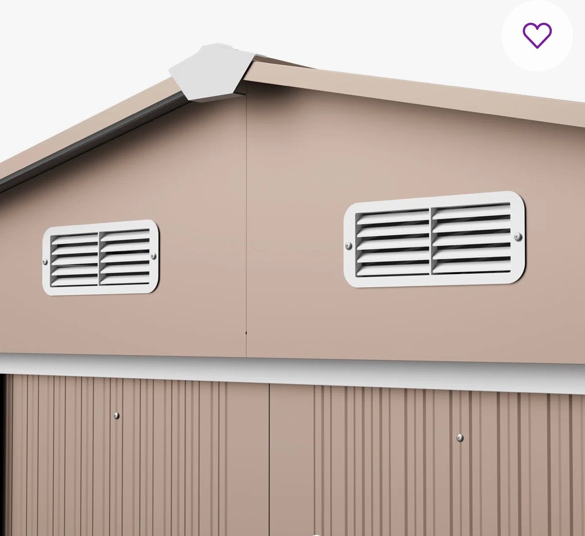 Galvanized Steel Outdoor Storage Shed – Brown