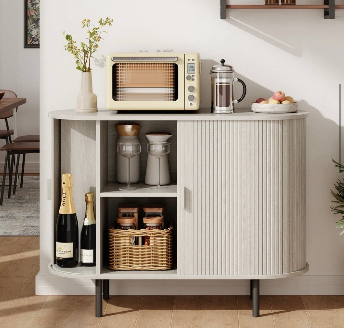 Modern Sliding Door Sideboard Cabinet