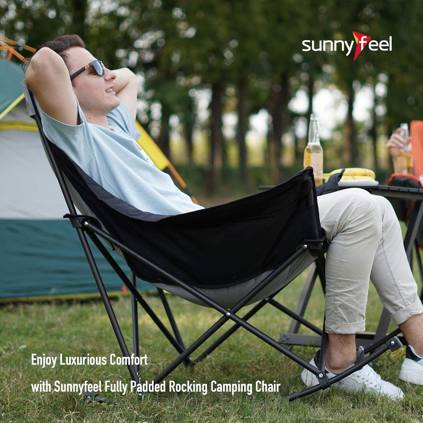 SUNNYFEEL Portable Rocking Camping Chair