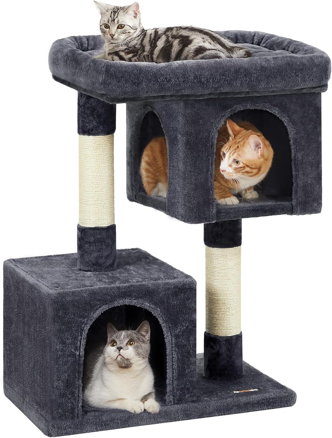 Multi-Level Cat Tree with Large Perch & Dual Cat Caves