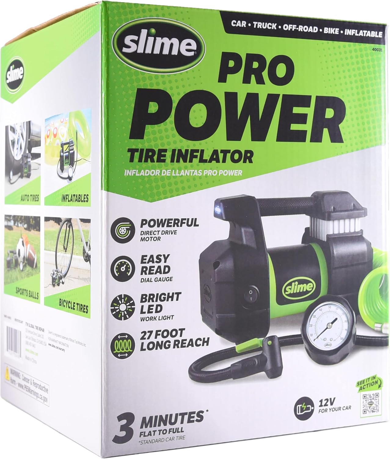 Slime Pro Power Heavy-Duty Tire Inflator