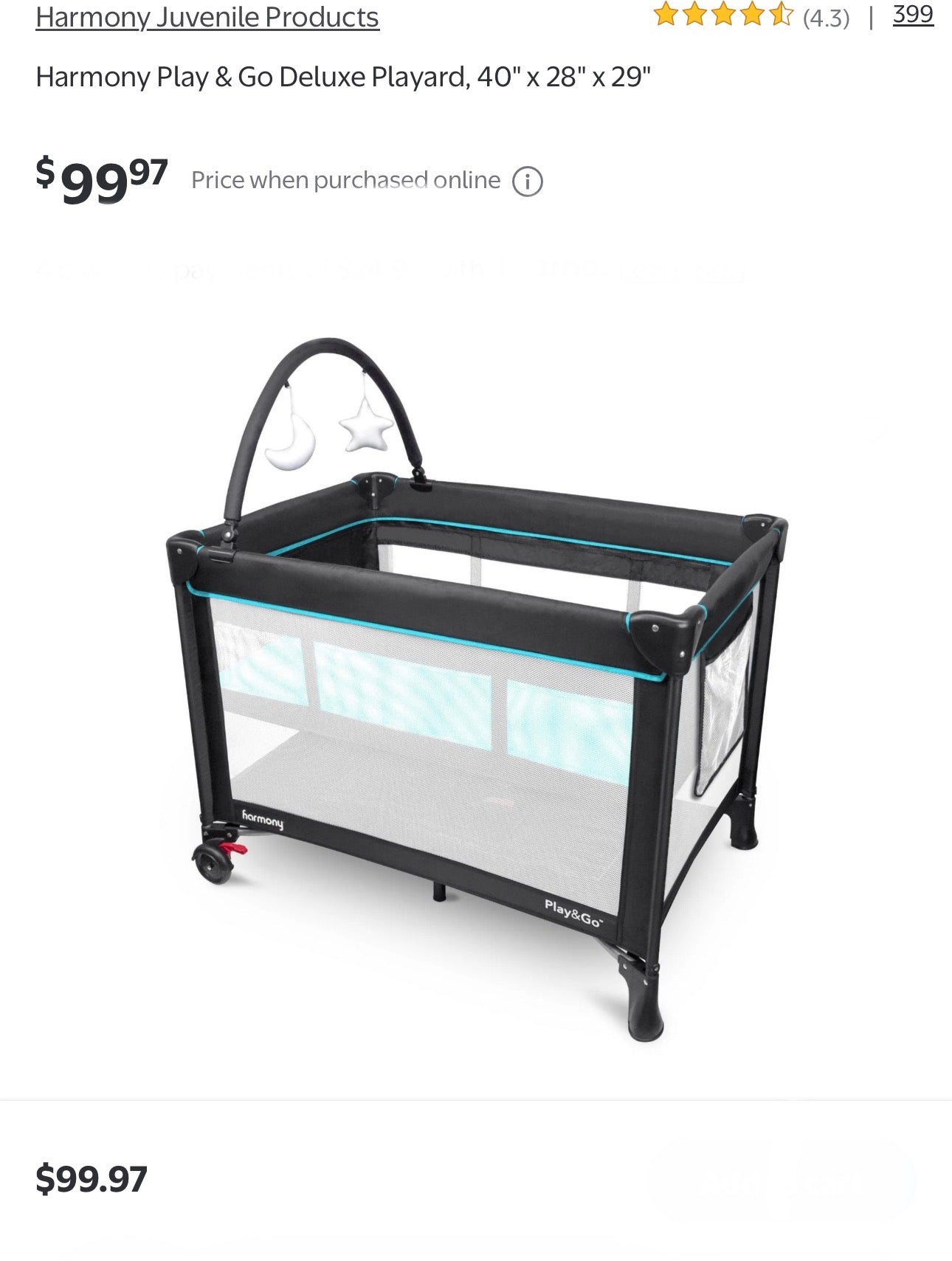 Harmony Play & Go Deluxe Playard