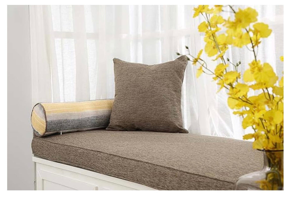 Extra-Long Indoor/Outdoor Bench Cushion – Brown