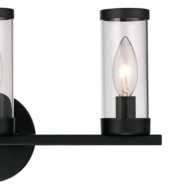 Hampton Bay Loveland 3-Light Black Vanity Light