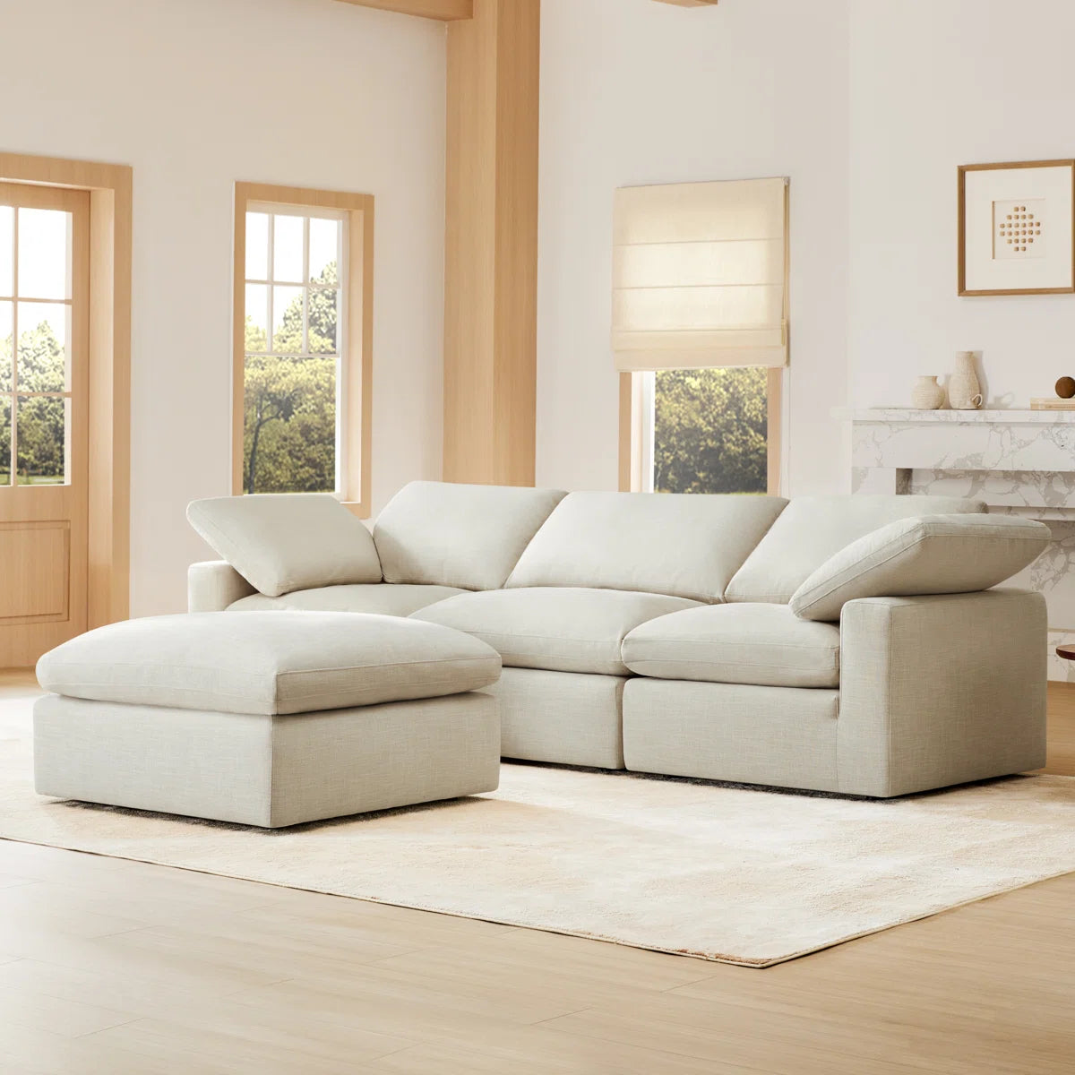 Modular Square Ottoman – Effie Linen