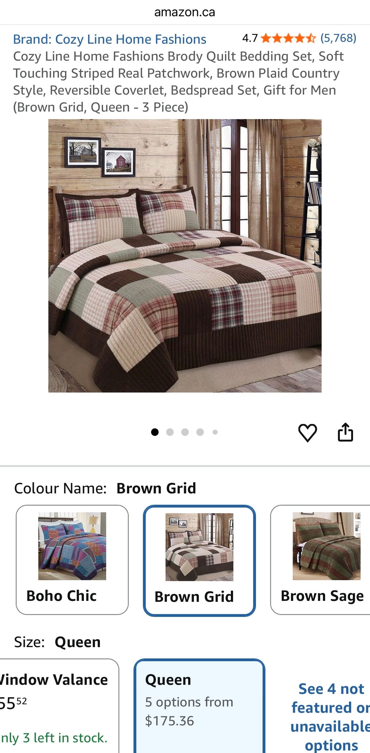 Cozy Line Home Fashions Patchwork Quilt Set – Queen Size