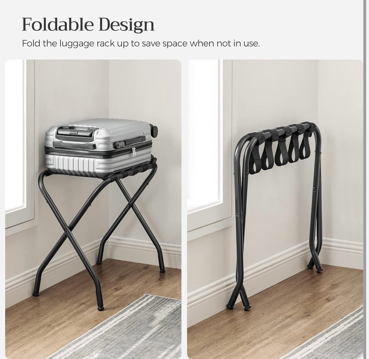 SONGMICS Folding Luggage Rack
