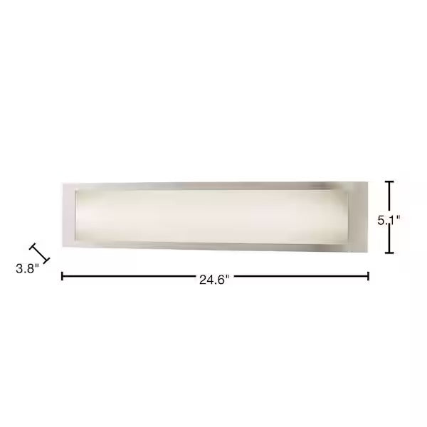 Hampton Bay 24” LED Brushed Nickel Vanity Light