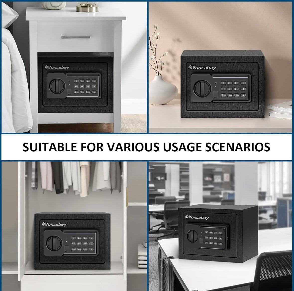 Voncabay Mini Electronic Safe Box with Light & Fireproof Bag – 35 % Off Amazon Price!