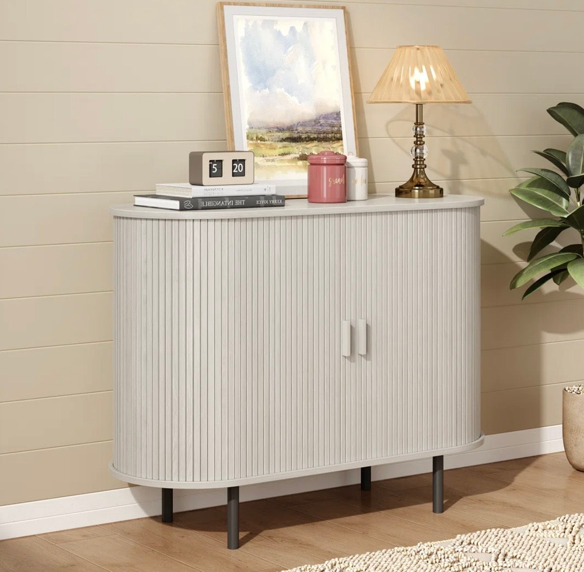Modern Sliding Door Sideboard Cabinet