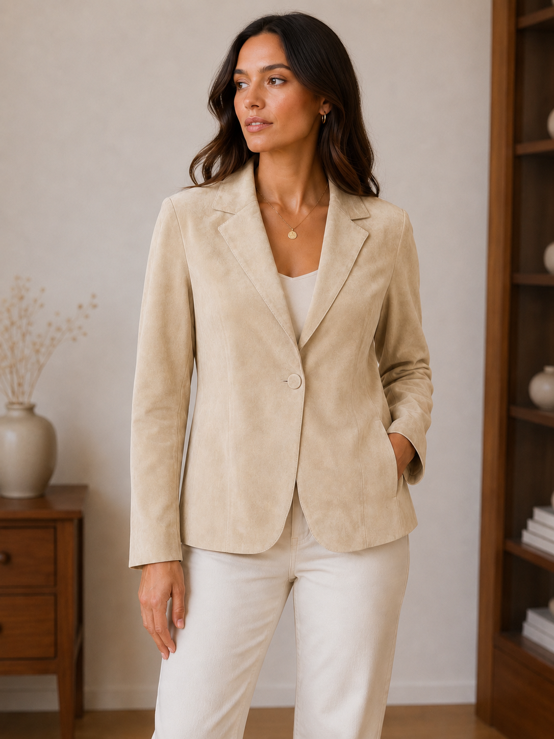 Women’s Suede Blazer Jacket – Sizes Small & Medium