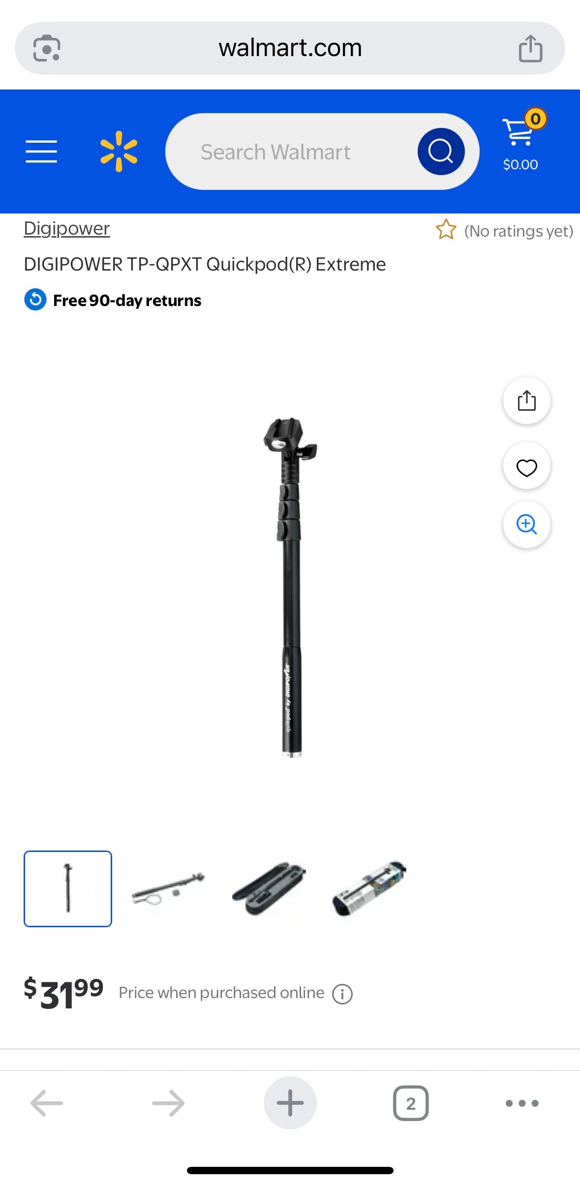 Quikpod EXTREME Telescoping Selfie Pole – Waterproof Aluminum