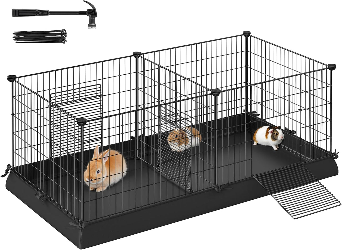 SONGMICS Small Animal Playpen with Floor Mat