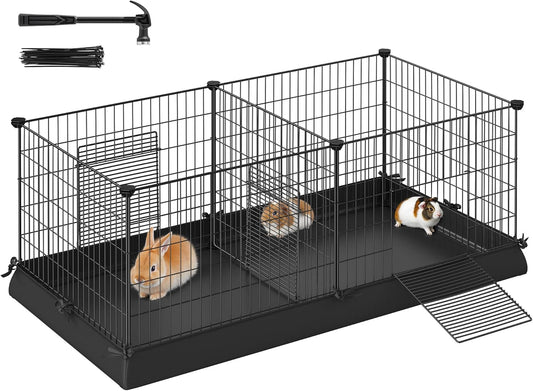 SONGMICS Small Animal Playpen with Floor Mat