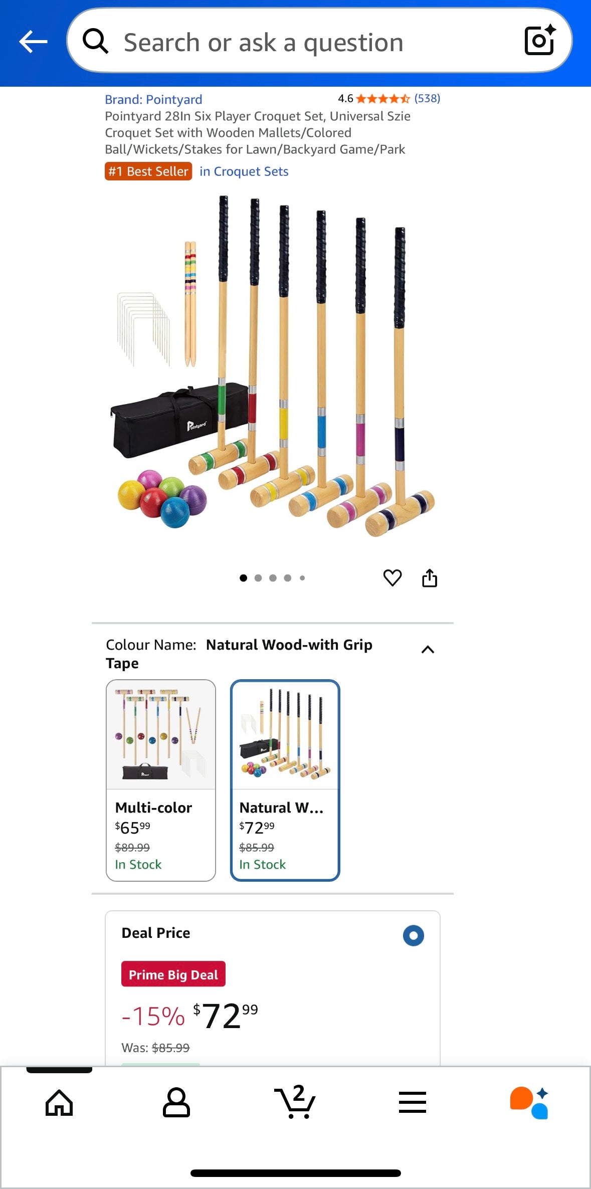 Pointyard Six-Player Croquet Set with Carry Bag – 40% Off Amazon Sale Price