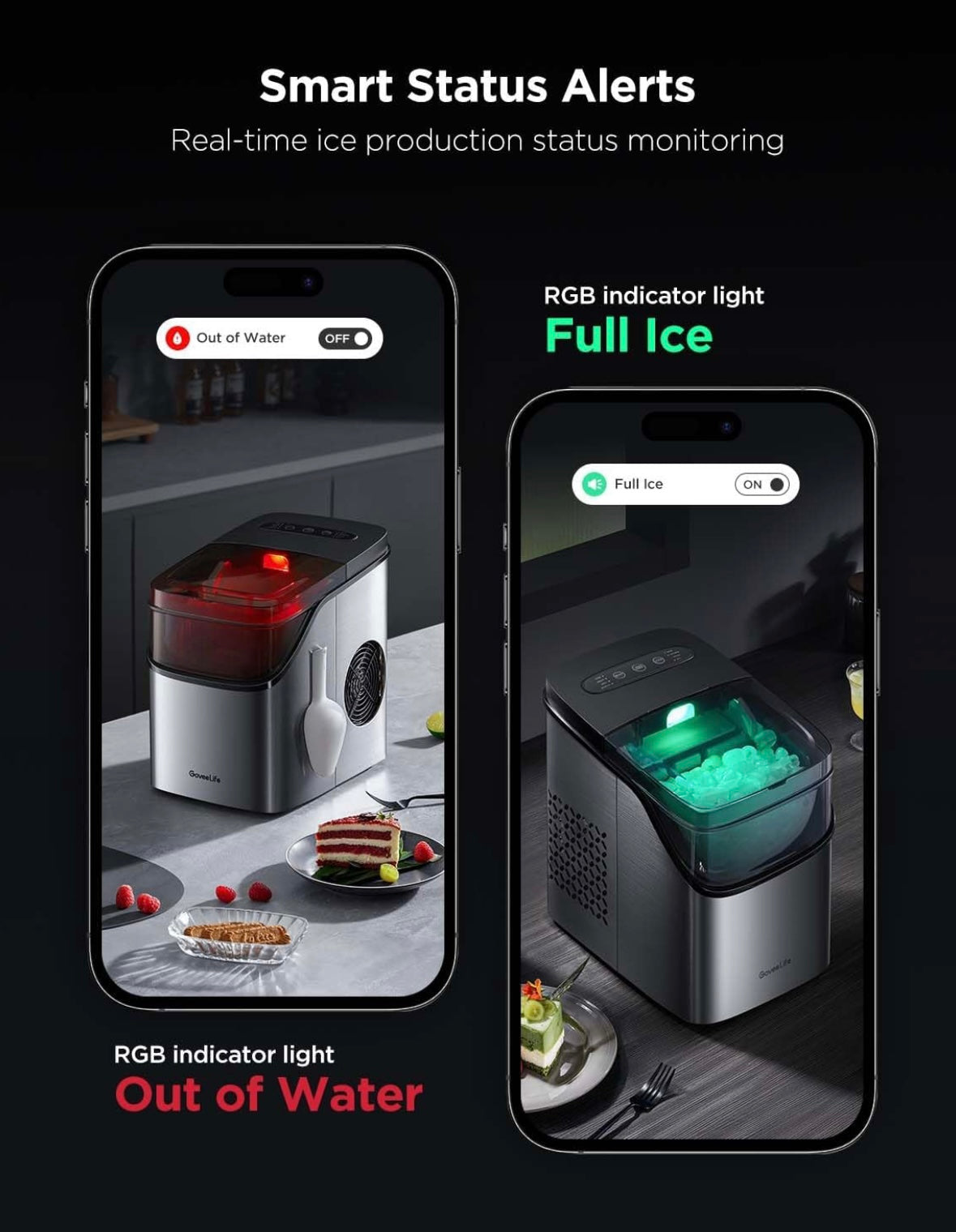 NEW – GoveeLife Smart Countertop Ice Maker (Model H717D) – Wi-Fi App & Voice Control