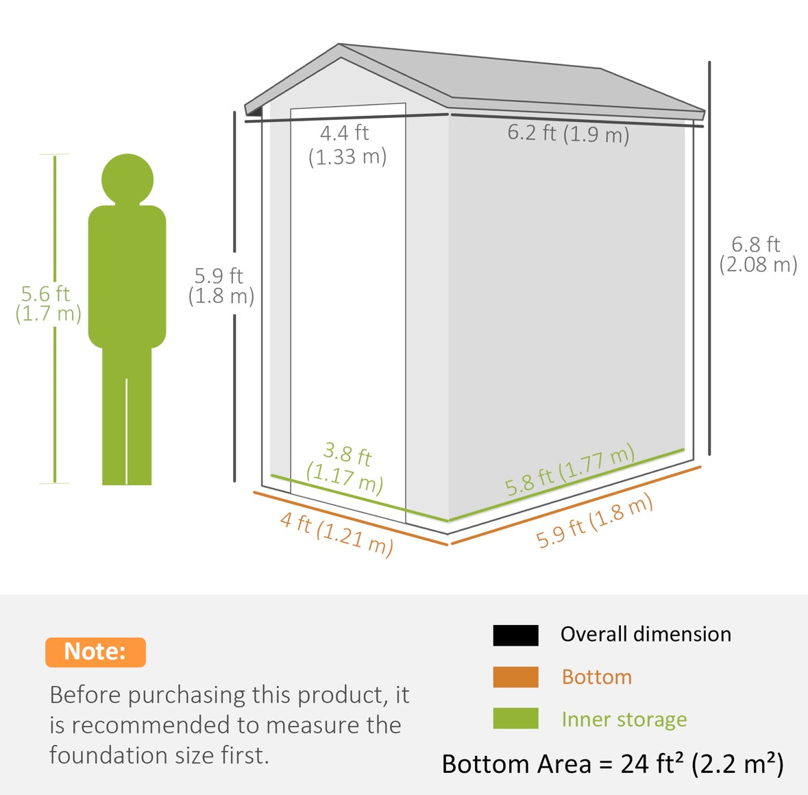 Waterproof Recycled Plastic Outdoor Storage Shed – Reinforced Garden Tool Shed with Door, Window & Vents