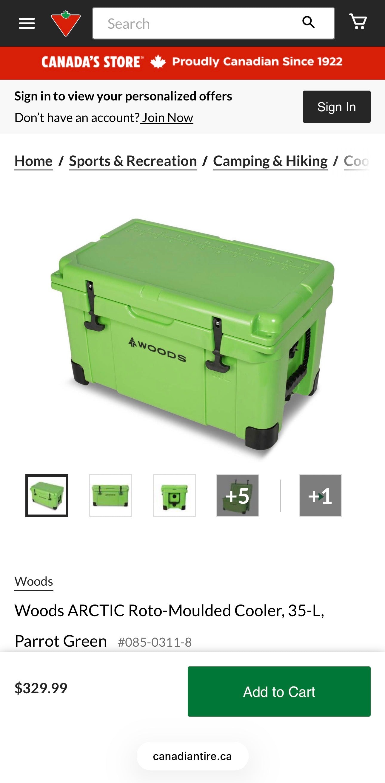 Woods Arctic Roto-Moulded Cooler – 35L