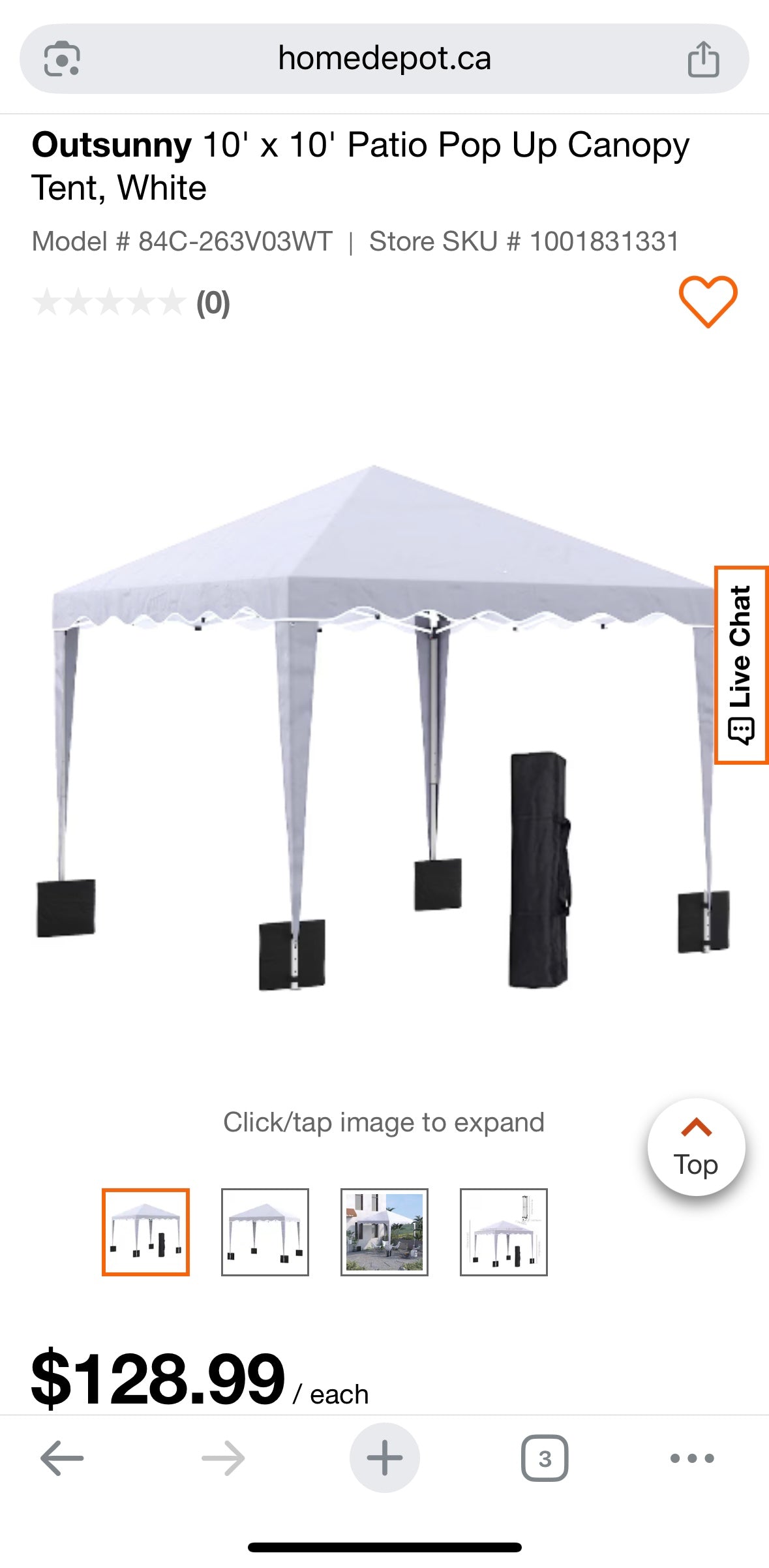 Outsunny 10’ x 10’ Folding Pop-Up Gazebo Tent – Adjustable Height | Steel Frame | Water-Resistant Canopy